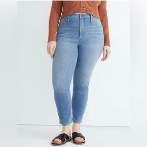 Madewell plus stovepipe jeans in euclid wash size 28W